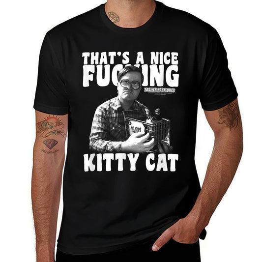 Trailer Park Boys Bubbles Kitty Cat  Heathered Texture T-Shirt