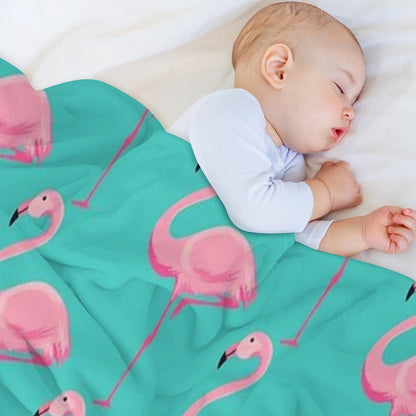 Flamingo Wrinkle-free Throw Blanket