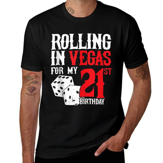 Las Vegas Birthday Party - Rolling in Vegas - 21st Birthday  Eco-friendly Material T-Shirt