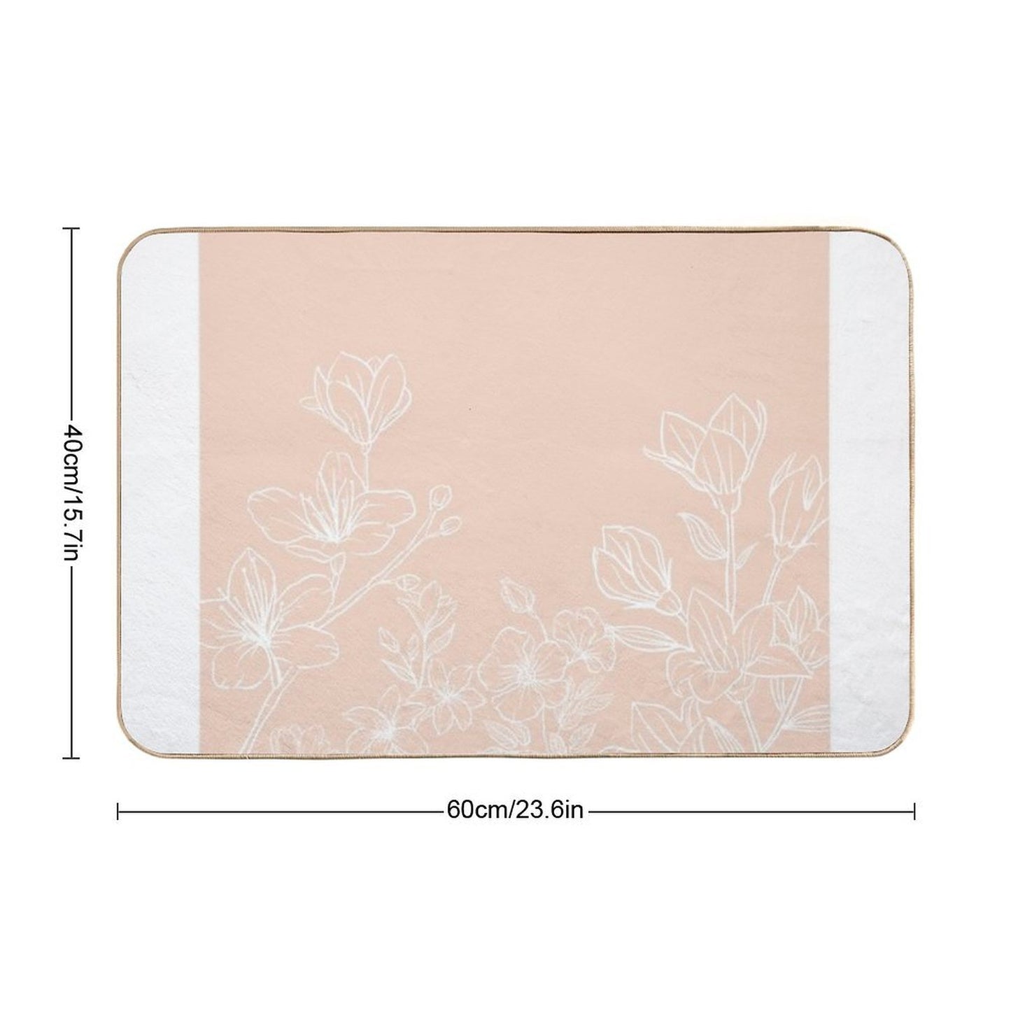 Flower Image  Rapid-Drying Bath Mat