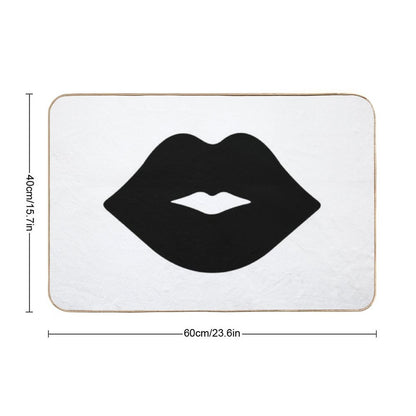 Black Lips, Black Kiss  Pet-Safe Bath Mat