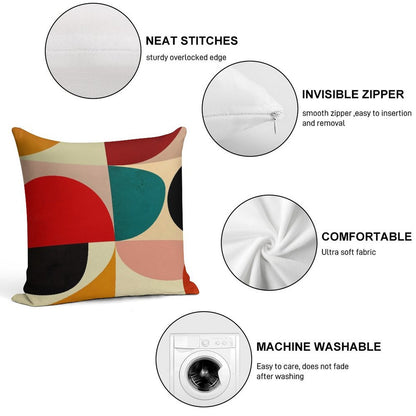 Modern Abstract Mid Century Soft Home Decor Throw Pillow