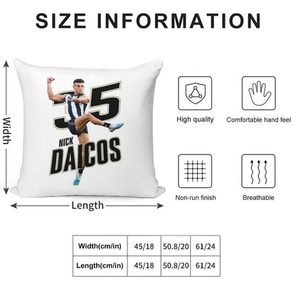 Nick Daicos Soft Multiple Sizes Throw Pillow
