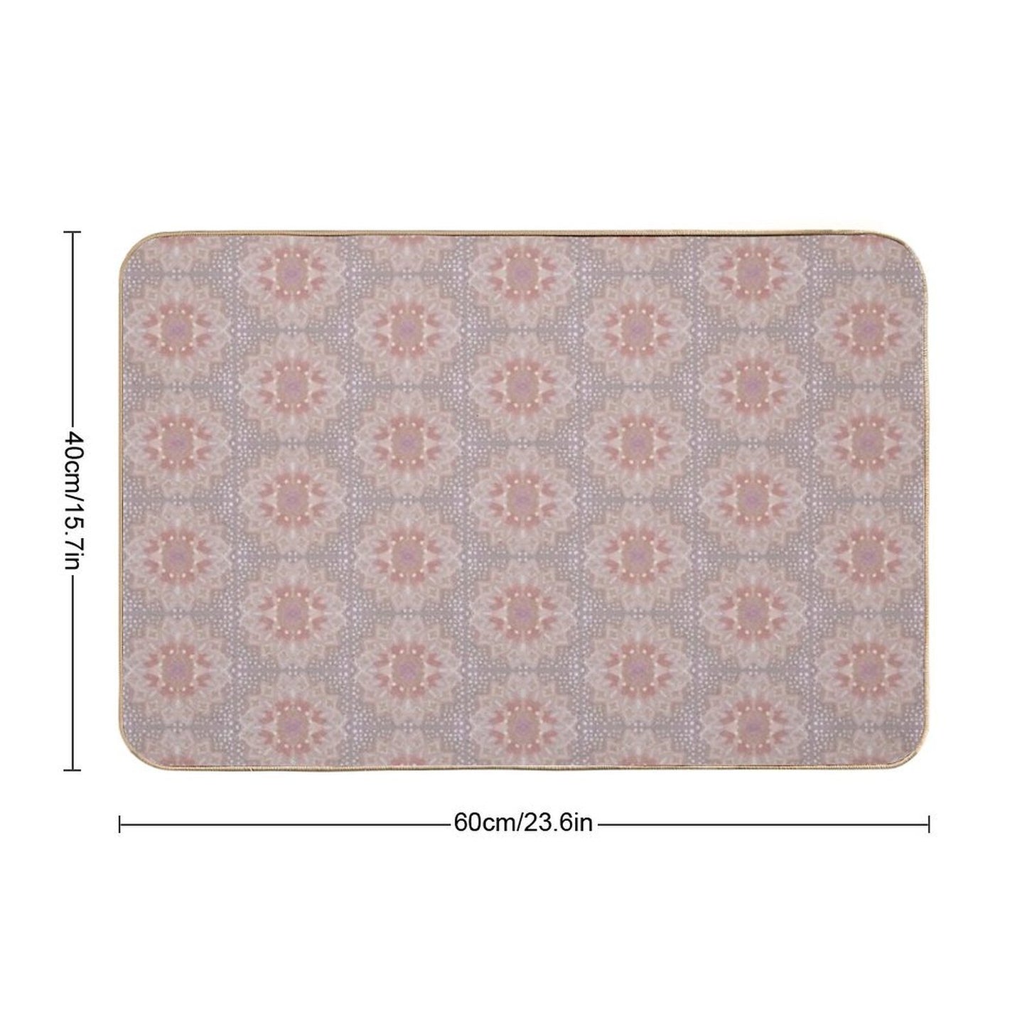Mandala Earthtones  Non-Slip Bath Mat