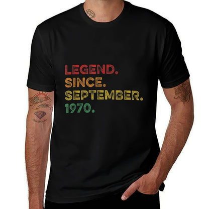 Vintage Legend September 1970 50 Yrs Old 50th Birthday Gift  Lightweight T-Shirt