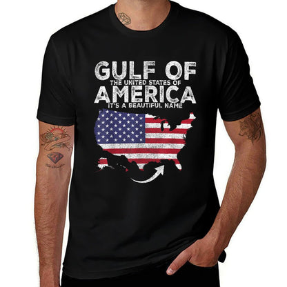 Vintage Gulf of US America It&#39;s A Beautiful Name Relaxed-fit T-Shirt