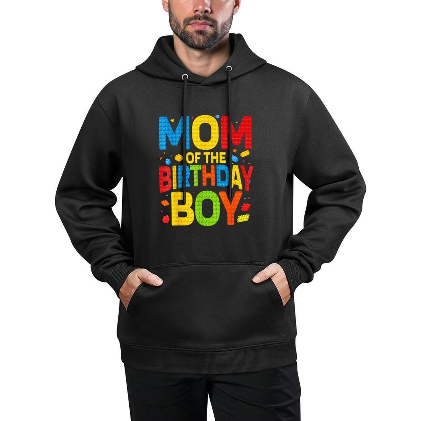 Birthday Party Mom Of The Birthday Boy Building Block Pilling-Resistant Hoodie