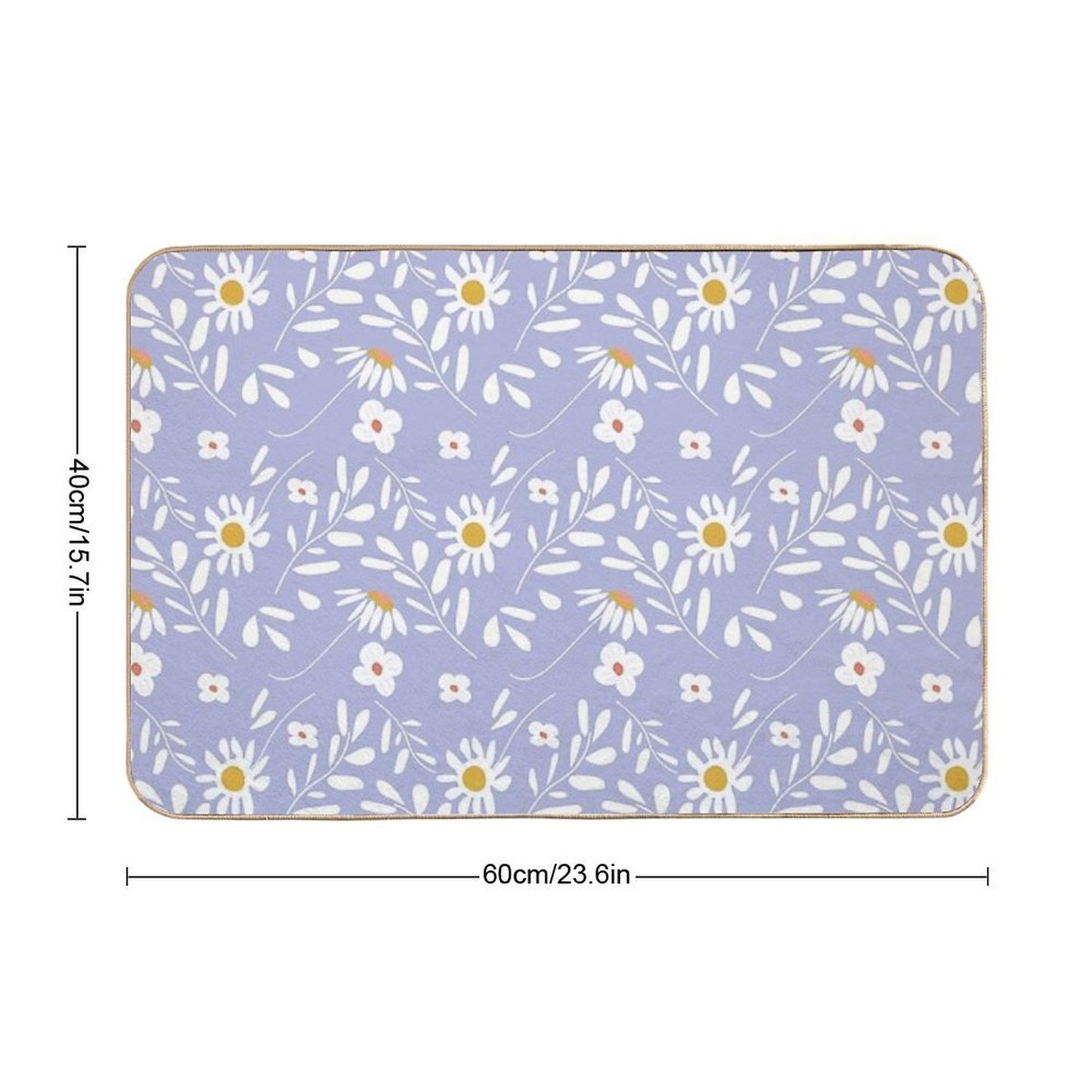 Moroccan Floral  Fade-Resistant Bath Mat