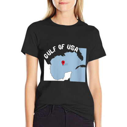 Womens Gulf of United States of America  Tagless Design T-Shirt