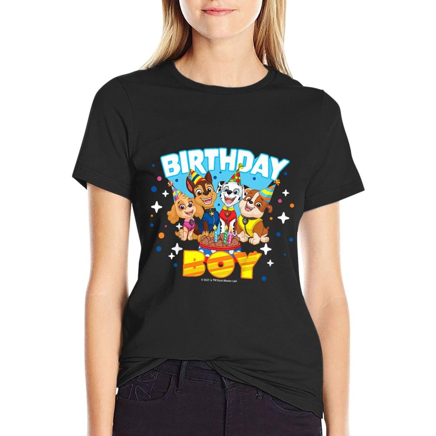 Kids PAW Patrol Birthday Boy Friendly Group Celebration  Relaxed-fit T-Shirt