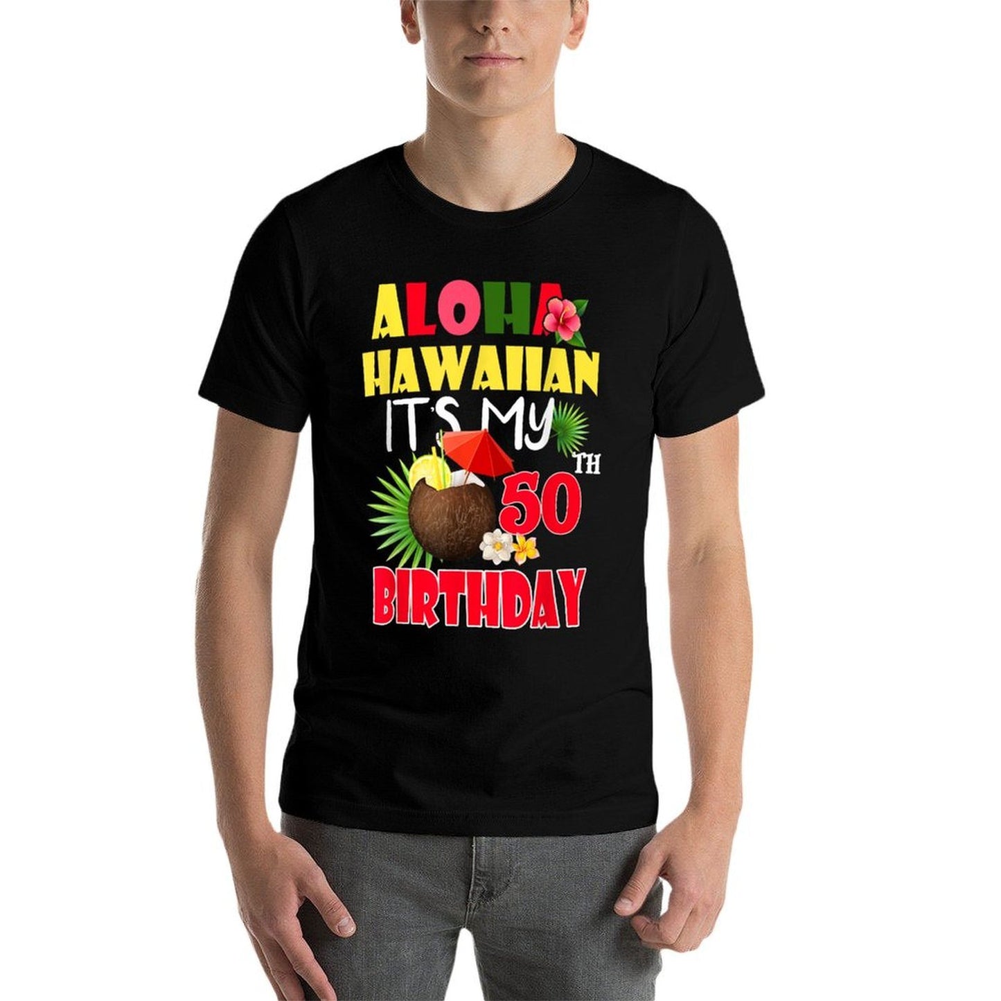 Aloha Hawaiian It's My 50th Birthday Party Summer Vacation  Breathable T-Shirt