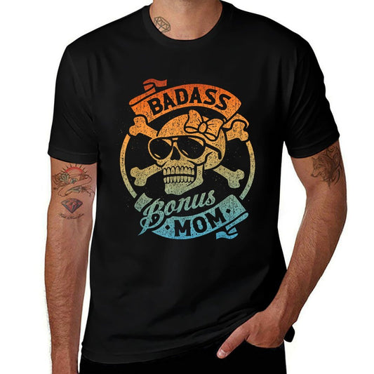 Badass Bonus Mom, Stepmom Stepmother Mother&#39;s Day  Heathered Texture T-Shirt