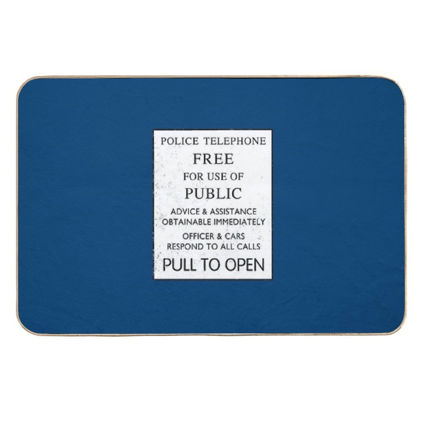 Police Telephone - Free For Public Use  Anti-Trip Bath Mat