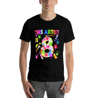 This Artist Is 8 Year Old Birthday 8th Painting Art Party  Quick-drying T-Shirt