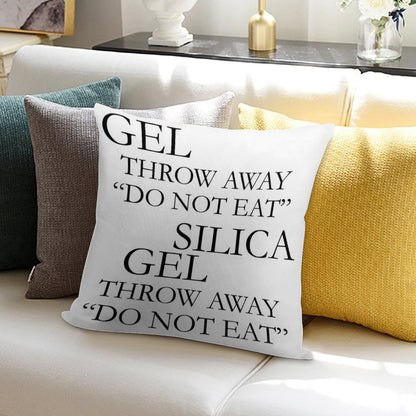 SILICA GEL Soft Hidden Zipper Throw Pillow