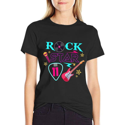 Rock Star 11th Birthday Party 11 Years Old Birthday Music  Affordable Price T-Shirt