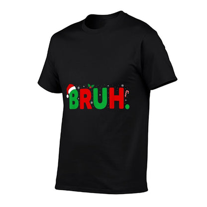 Bruh Christmas for Kids Boysns Men Funny Christmas  Lightweight T-Shirt