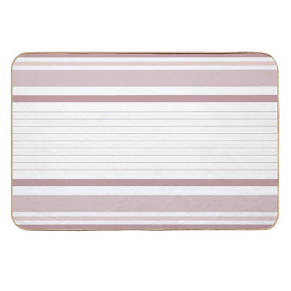 Line Art Neutral Pink  Long-Lasting Bath Mat