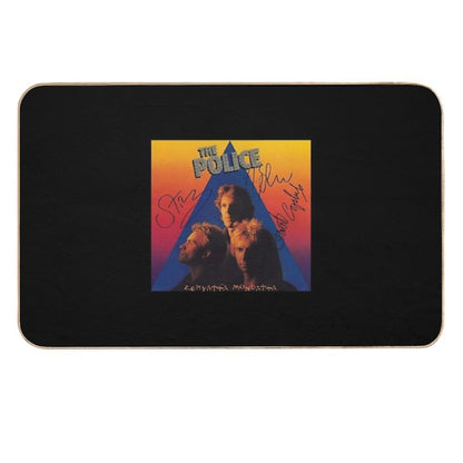 Retro Love Rock Sign Of Time Fan Art Design  Non-Slip Bath Mat