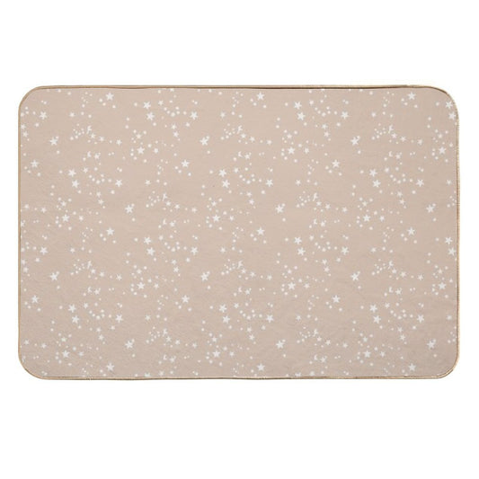Orange Pastel Stars  Multi-Purpose Bath Mat