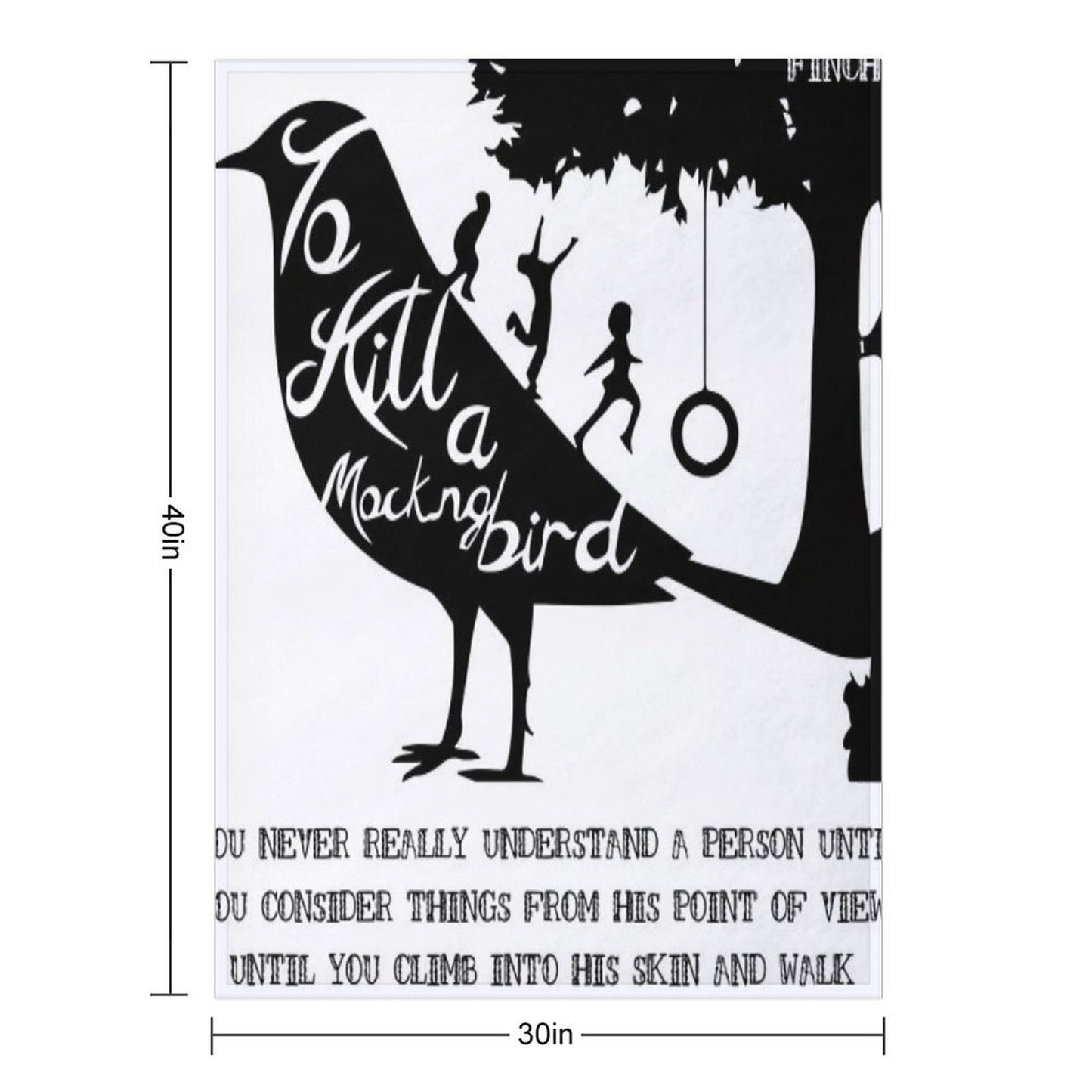 To Kill A Mocking Bird Sustainable Throw Blanket