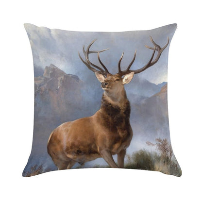 The Monarch of The Glen by Edwin Landseer Soft Durable Construction Throw Pillow