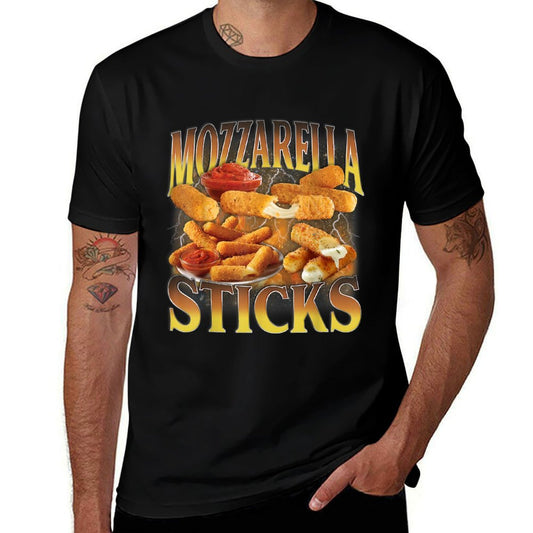 Mozzarella Cheese Stick Gen Z Humor Funny Cheese Sticks Meme  High-quality Stitching T-Shirt
