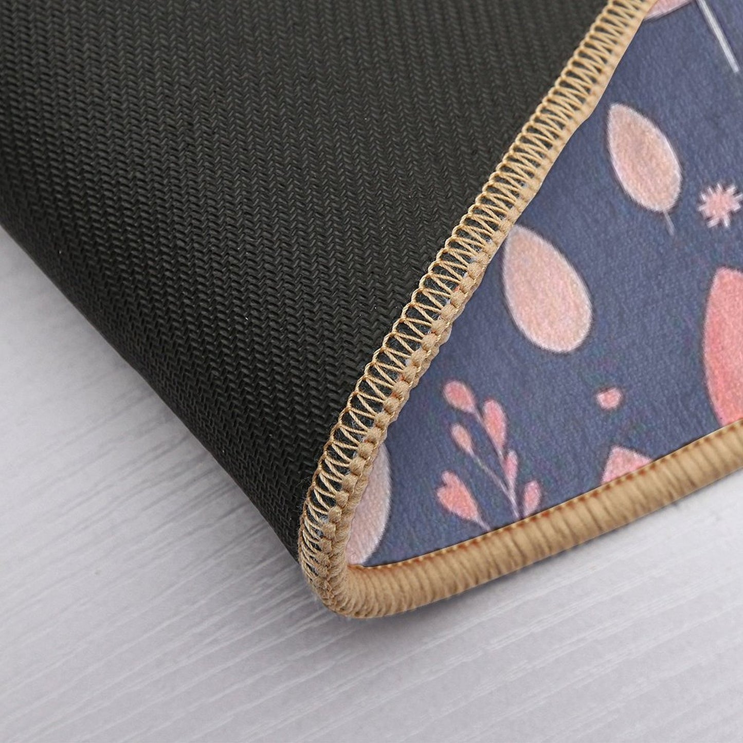 Cherry Petal Pattern, Abstract Aesthetic, Cartoon Style  High-Traffic Bath Mat