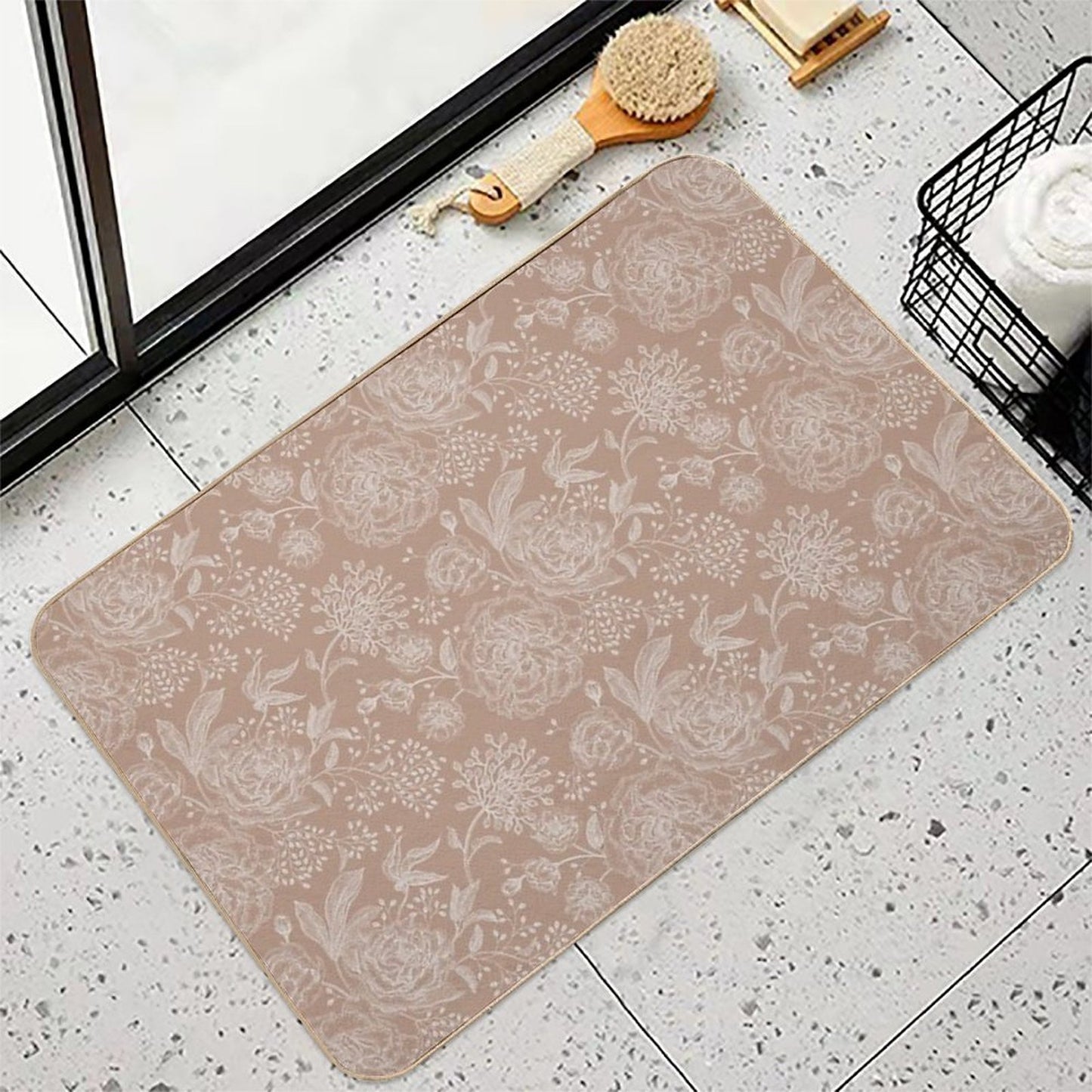 Toile Floral  Versatile Bath Mat
