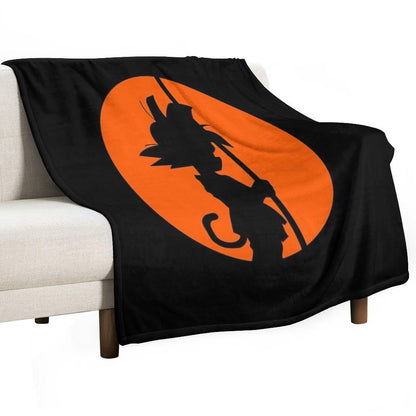 Songoku Silouette Quick-dry Throw Blanket