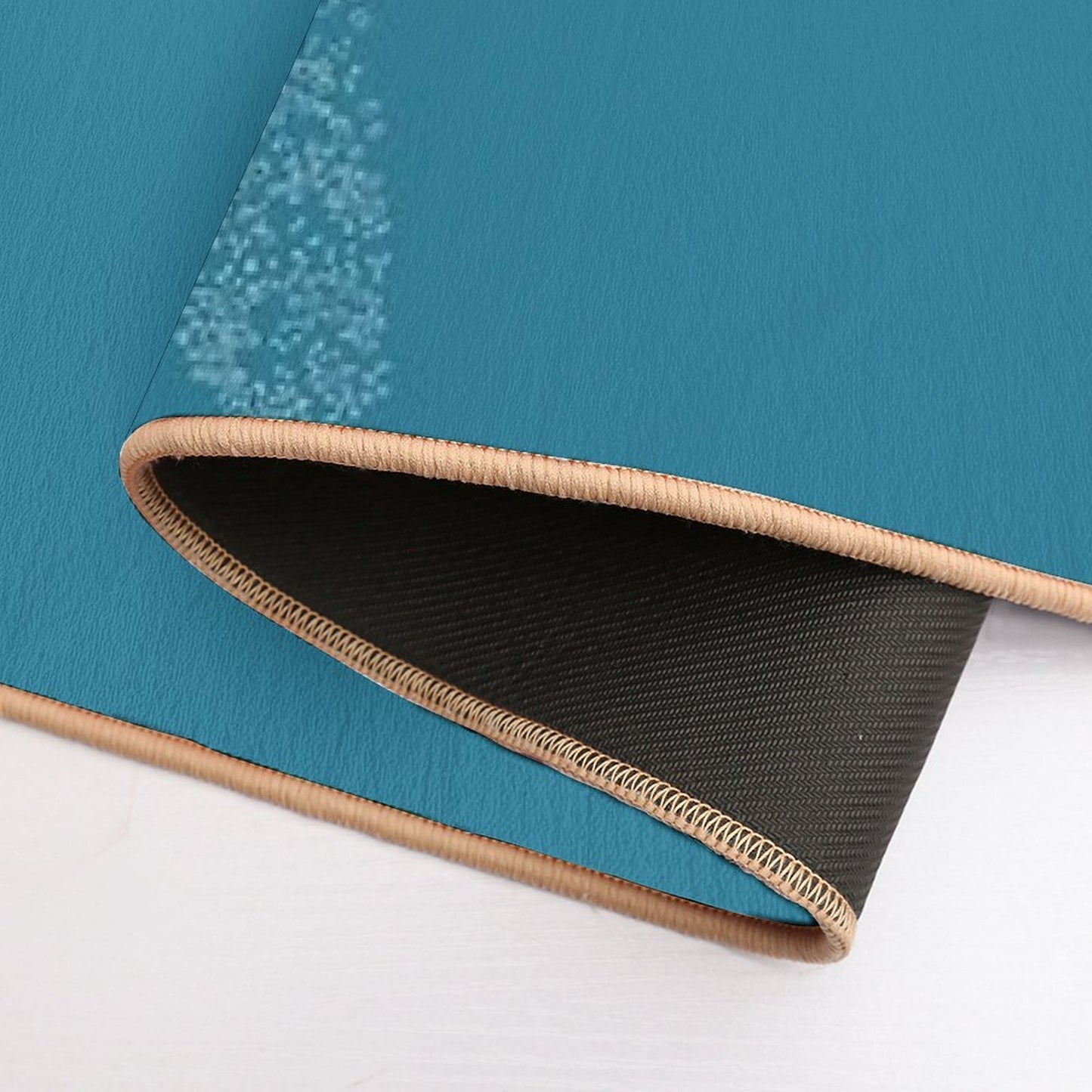 Starfish Bliss - White on Dark Teal  Non-Slip Bath Mat