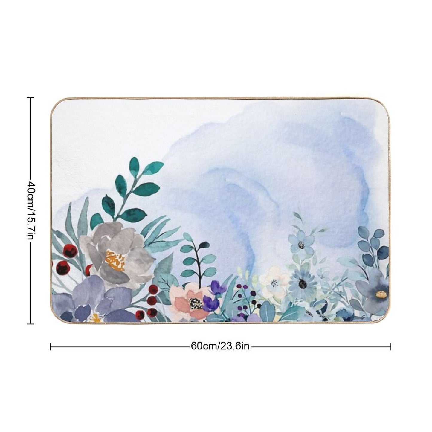 A Beautiful Wildflowers  Odorless Bath Mat