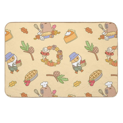 Bubu The Guinea Pig, Fall And Pie  Toxin-Free Bath Mat