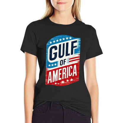 Gulf Of USA America Gulf Mexico Retro Patriotic 4th of July Eco-friendly Material T-Shirt