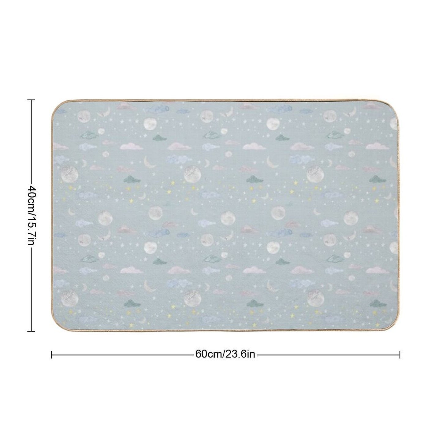 Sparkle - Light Blue Durable Bath Mat