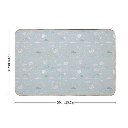 Sparkle - Light Blue Durable Bath Mat