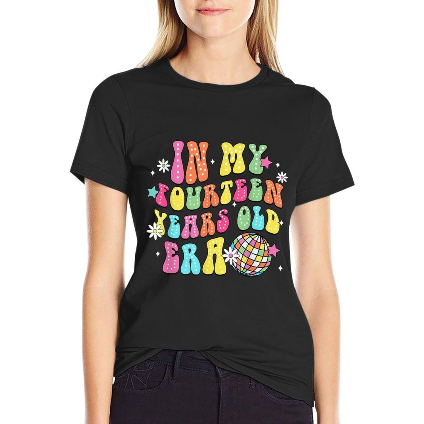 Retro In My Fourteen Years Old Era Kids Girls 14th Birthday  Relaxed-fit T-Shirt