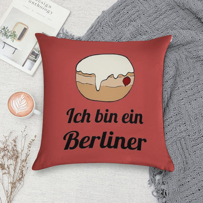 Ich Bin Ein Berliner Soft Hidden Zipper Throw Pillow