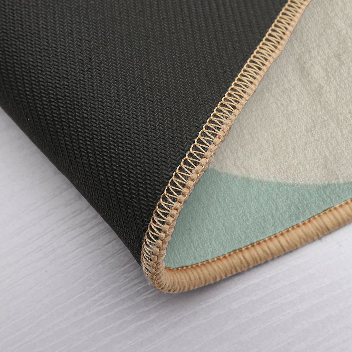 Mara Smooth Minimalist Abstract Pattern in Vintage Celadon Blue  High-Traffic Bath Mat