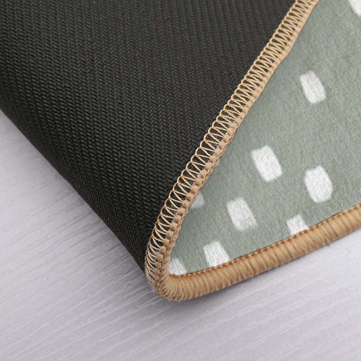 Cute Green Dots Pattern  Slip-Resistant Bath Mat