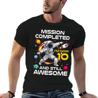 10Th Birthday Astronaut 10 Years Old Outer Space Birthday  Vintage-inspired T-Shirt
