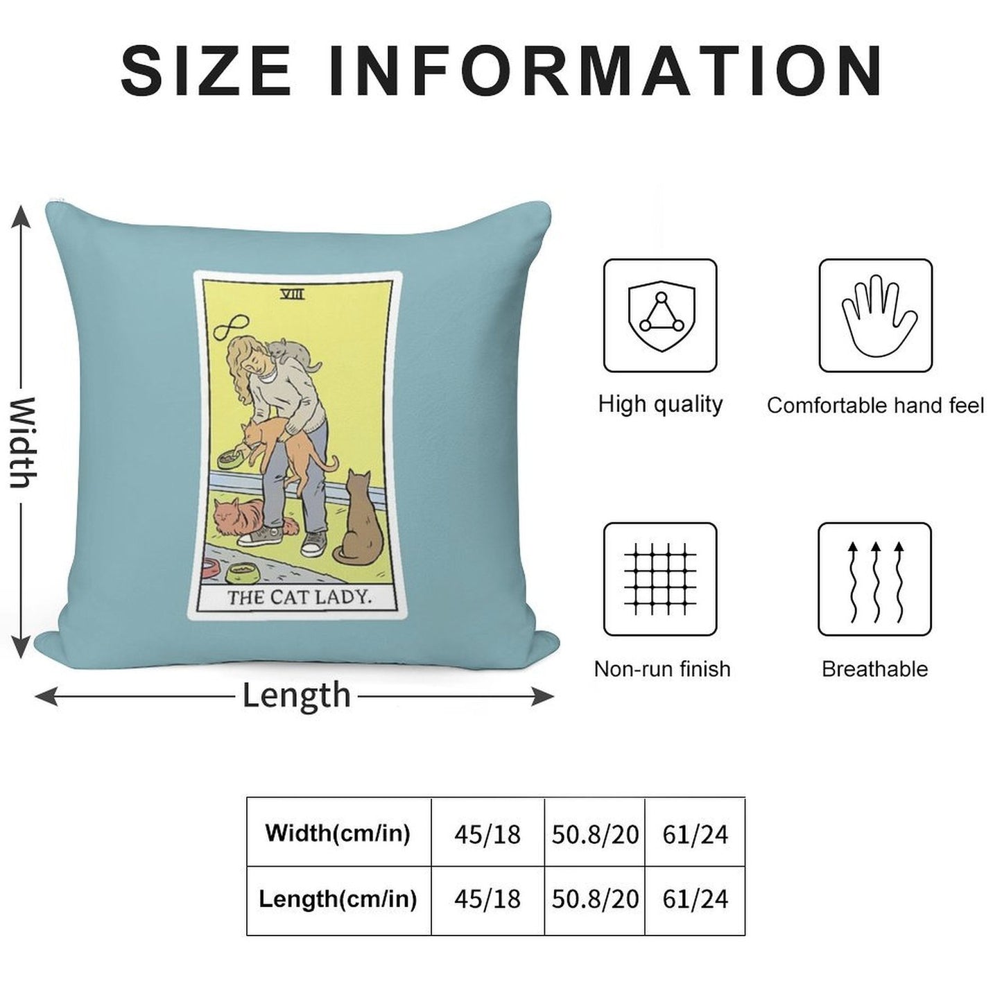 Modern Tarot - The Cat Lady Soft Ultra-Soft Texture Throw Pillow