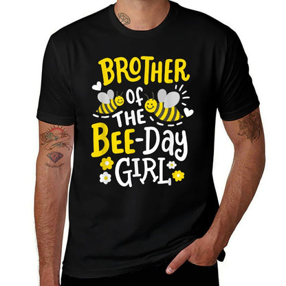 Brother of The Bee-Day Girl Birthday Party Matching Family  Summer-ready Fabric T-Shirt