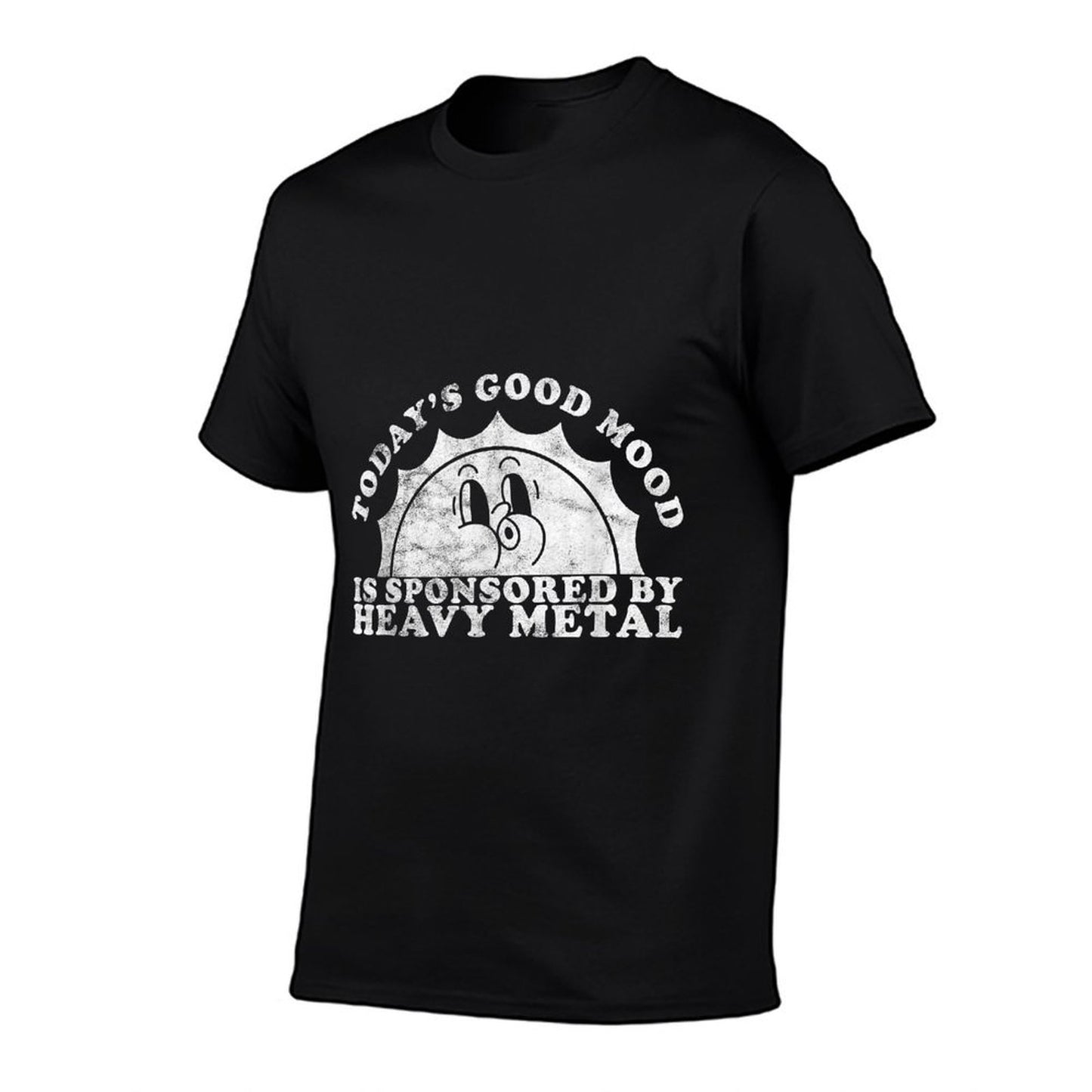 Funny Cute Vintage Retro Heavy Metal Or Heavy Metal Rolled Sleeves T-Shirt