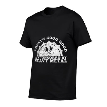 Funny Cute Vintage Retro Heavy Metal Or Heavy Metal Rolled Sleeves T-Shirt