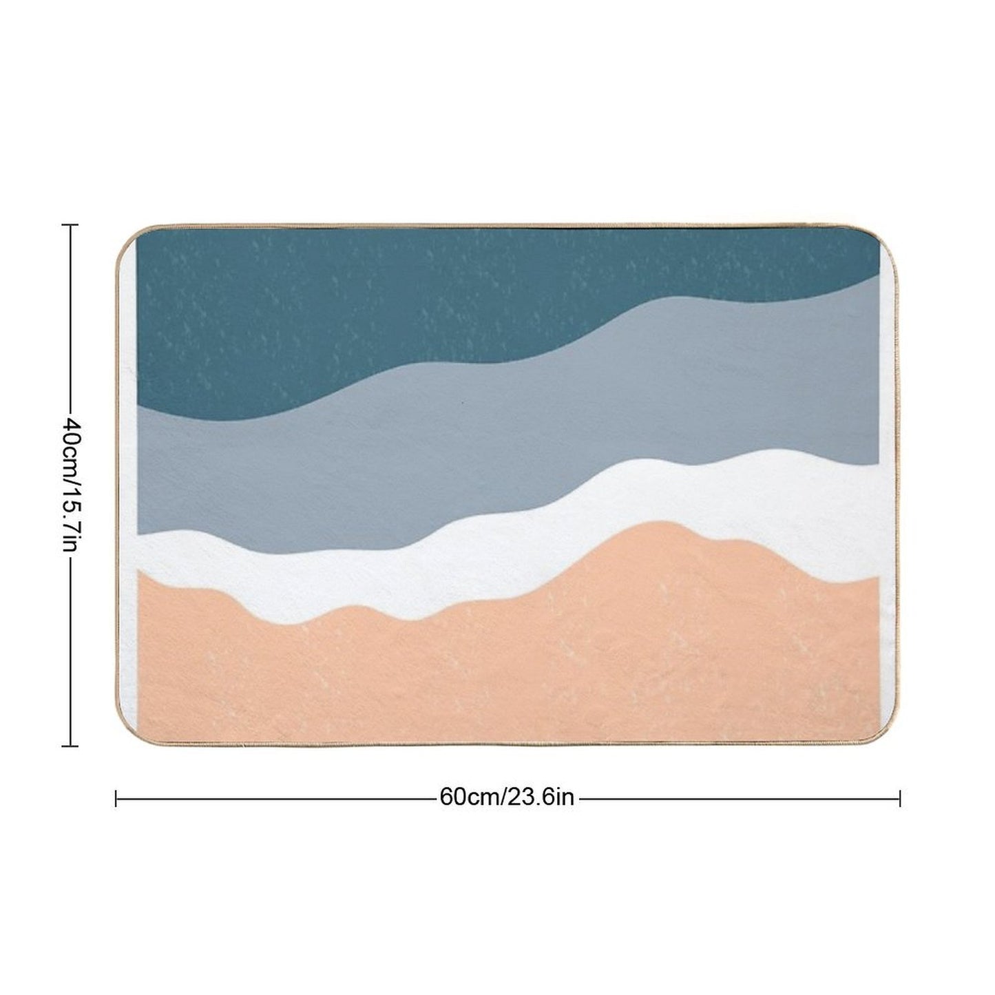 Rich Earthy Abstract Ocean Beach  Fade-Resistant Bath Mat
