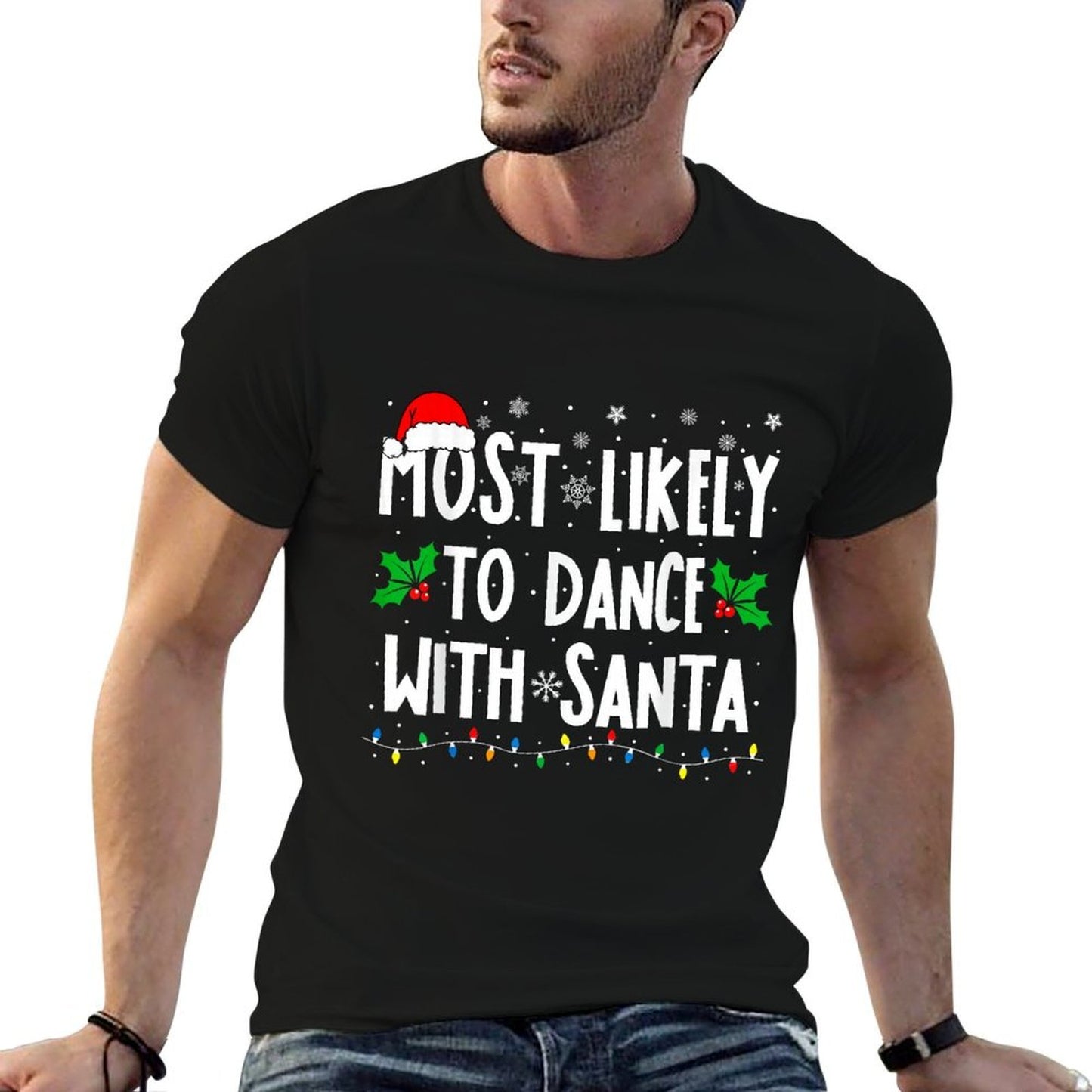 Most Likely To Dance With Santa Family Matching Christmas  Vintage-inspired T-Shirt