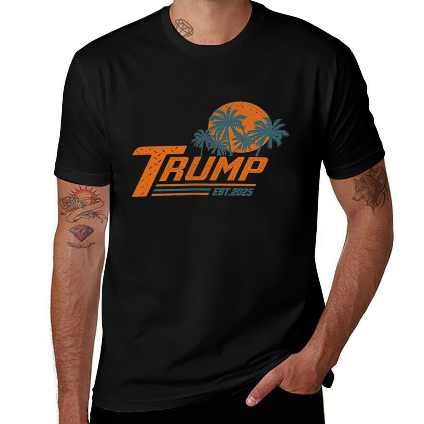 Funny Trump Retro Vintage (2 Side) Trump Merchandise Relaxed-fit T-Shirt