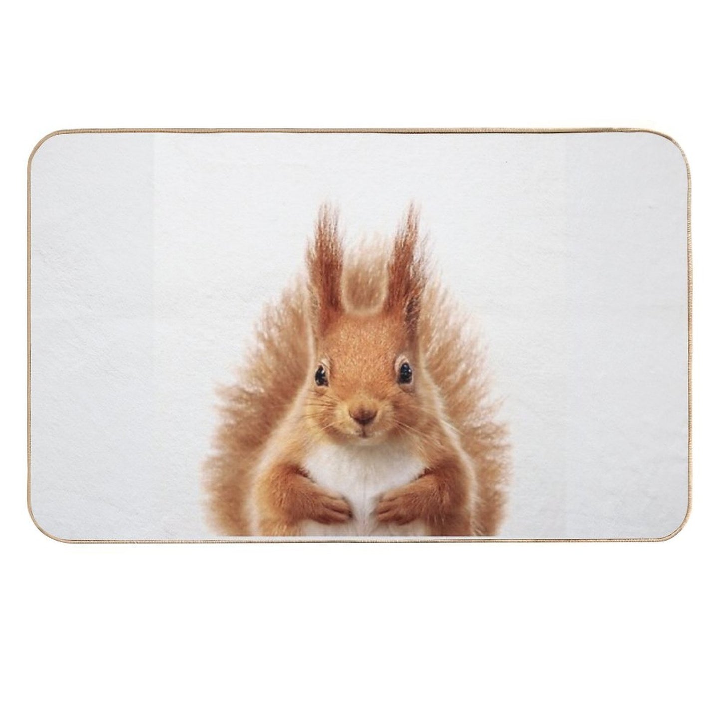 Baby Squirrel, Baby Animals Art Print by Synplus  Repositionable Bath Mat