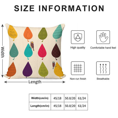 Leaves Soft Reinforced Edging Throw Pillow